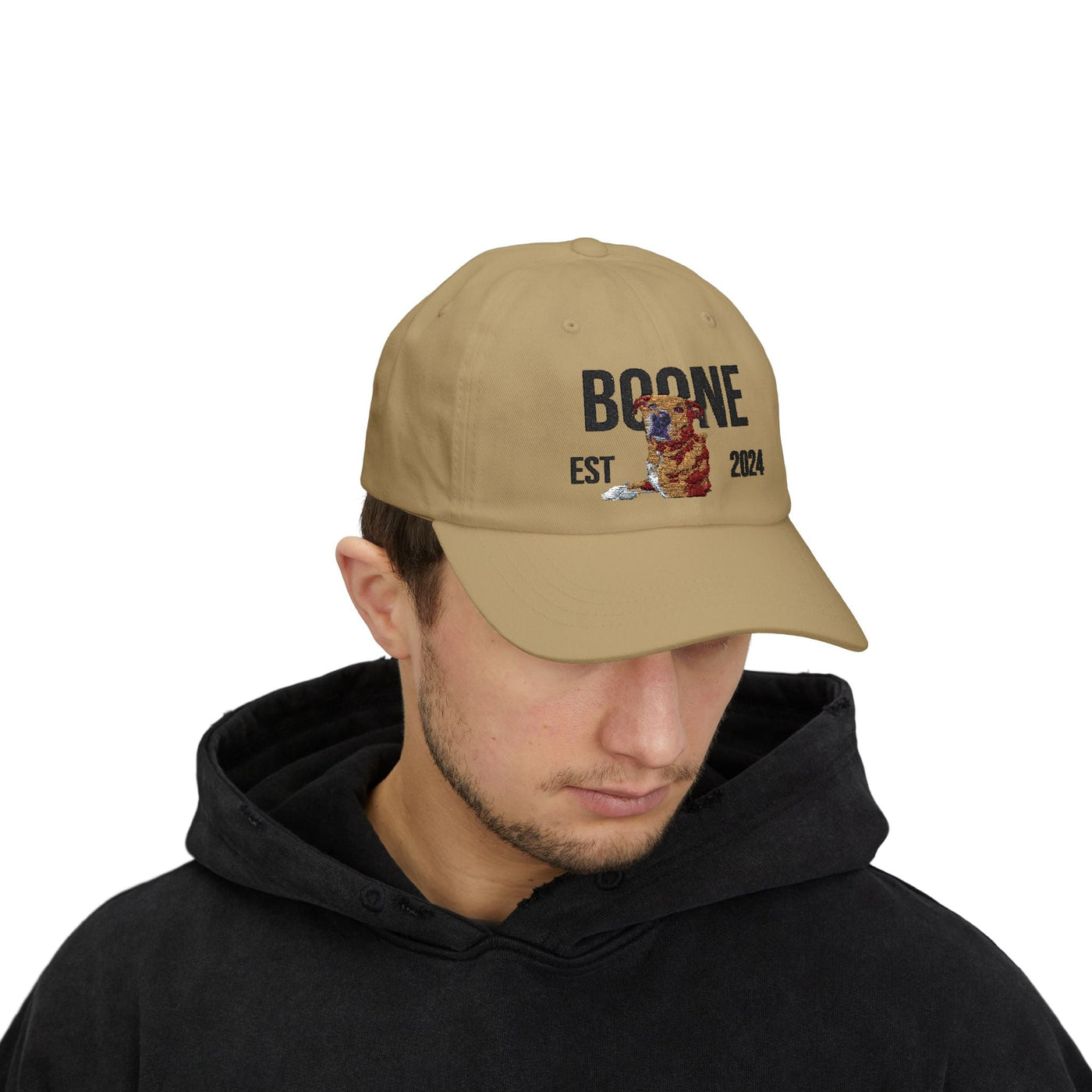 Personalized Classic Dad Cap with Custom Dog Embroidery - Great Gift for Pet Lovers, Fathers Day, Birthdays, Casual Wear, Outdoor Activities Printify