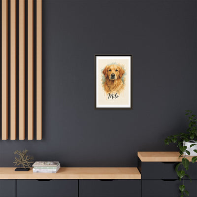 Framed Canvas, Dog Lover Decor, Lifelike Design, Home Wall Art, Matte Canvas Print, Housewarming Gift, Birthday Present for Dog Owners Printify