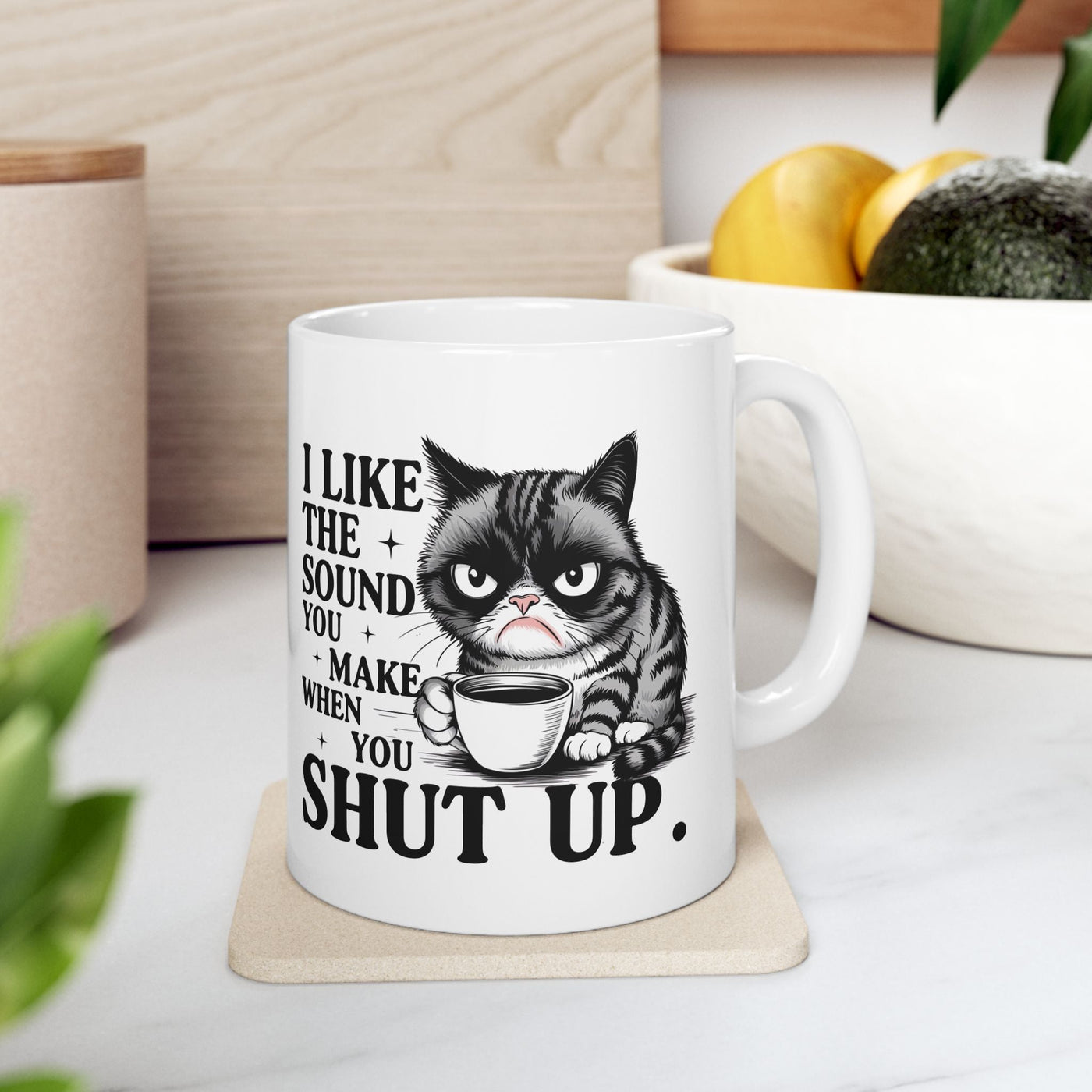 Funny Grumpy Cat Coffee Mug, Sarcastic Cat Lover Gift for Women or Men, Coworkers Funny Cat Mug, Gift for Cat Lovers, Birthday Present Printify