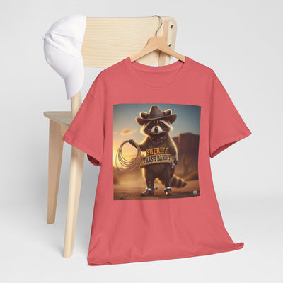 "Sheriff Trash Bandit" Raccoon Cowboy Graphic Tee - Quirky Western Animal Lover T-Shirt Printify