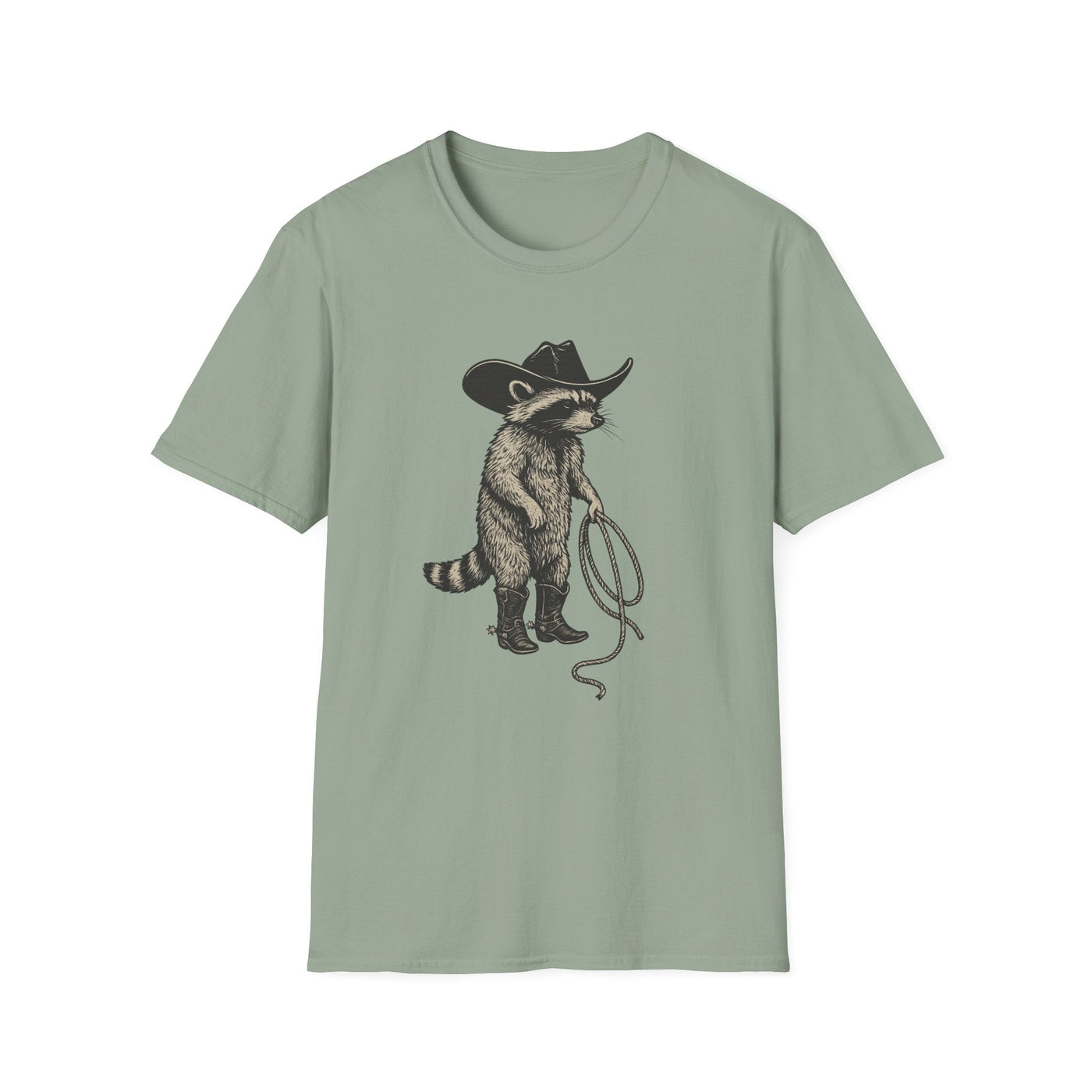 Cowboy Raccoon Unisex T-Shirt, Western Animal Tee, Rustic Country Gift, Funny Graphic Shirt, Outdoor Lover Apparel Printify
