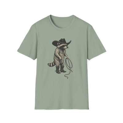 Cowboy Raccoon Unisex T-Shirt, Western Animal Tee, Rustic Country Gift, Funny Graphic Shirt, Outdoor Lover Apparel Printify