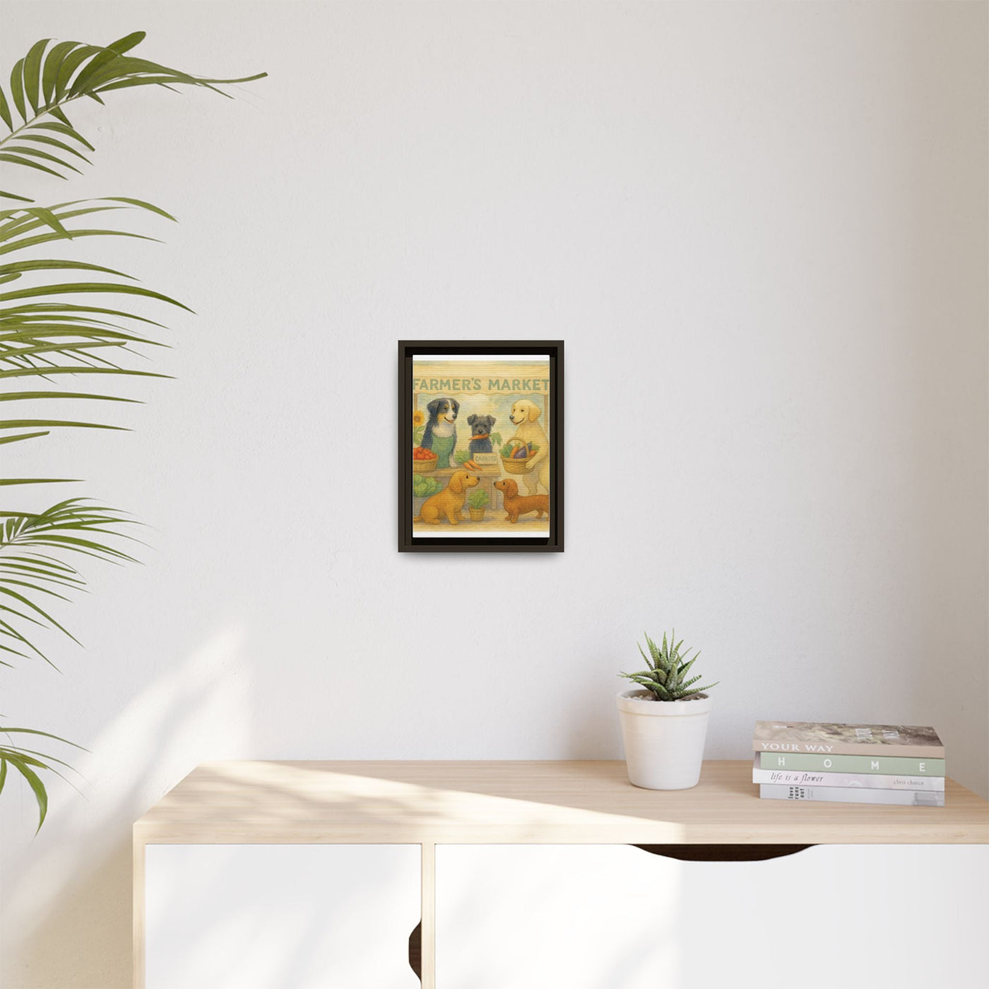 Framed Dog Art Print, Colorful Pet Decor, Animal Lover Gift, Farmhouse Wall Art, Dog Lover Home Decoration Printify