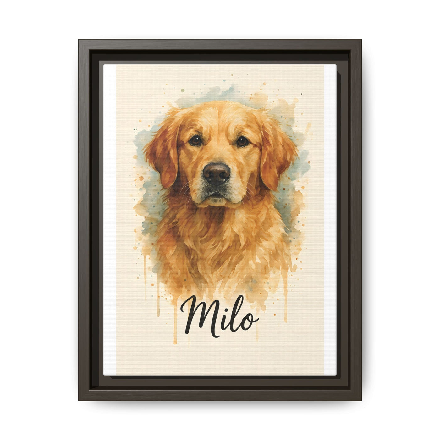 Framed Canvas, Dog Lover Decor, Lifelike Design, Home Wall Art, Matte Canvas Print, Housewarming Gift, Birthday Present for Dog Owners Printify