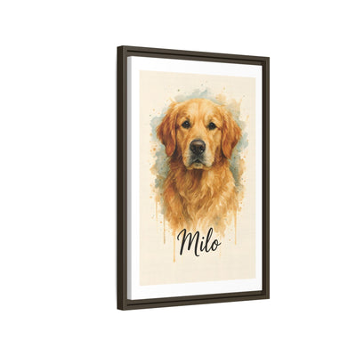 Framed Canvas, Dog Lover Decor, Lifelike Design, Home Wall Art, Matte Canvas Print, Housewarming Gift, Birthday Present for Dog Owners Printify