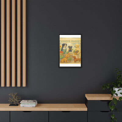 Framed Dog Art Print, Colorful Pet Decor, Animal Lover Gift, Farmhouse Wall Art, Dog Lover Home Decoration Printify
