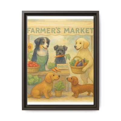 Framed Dog Art Print, Colorful Pet Decor, Animal Lover Gift, Farmhouse Wall Art, Dog Lover Home Decoration Printify