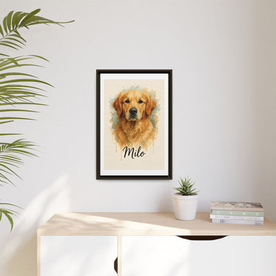 Framed Canvas, Dog Lover Decor, Lifelike Design, Home Wall Art, Matte Canvas Print, Housewarming Gift, Birthday Present for Dog Owners Printify