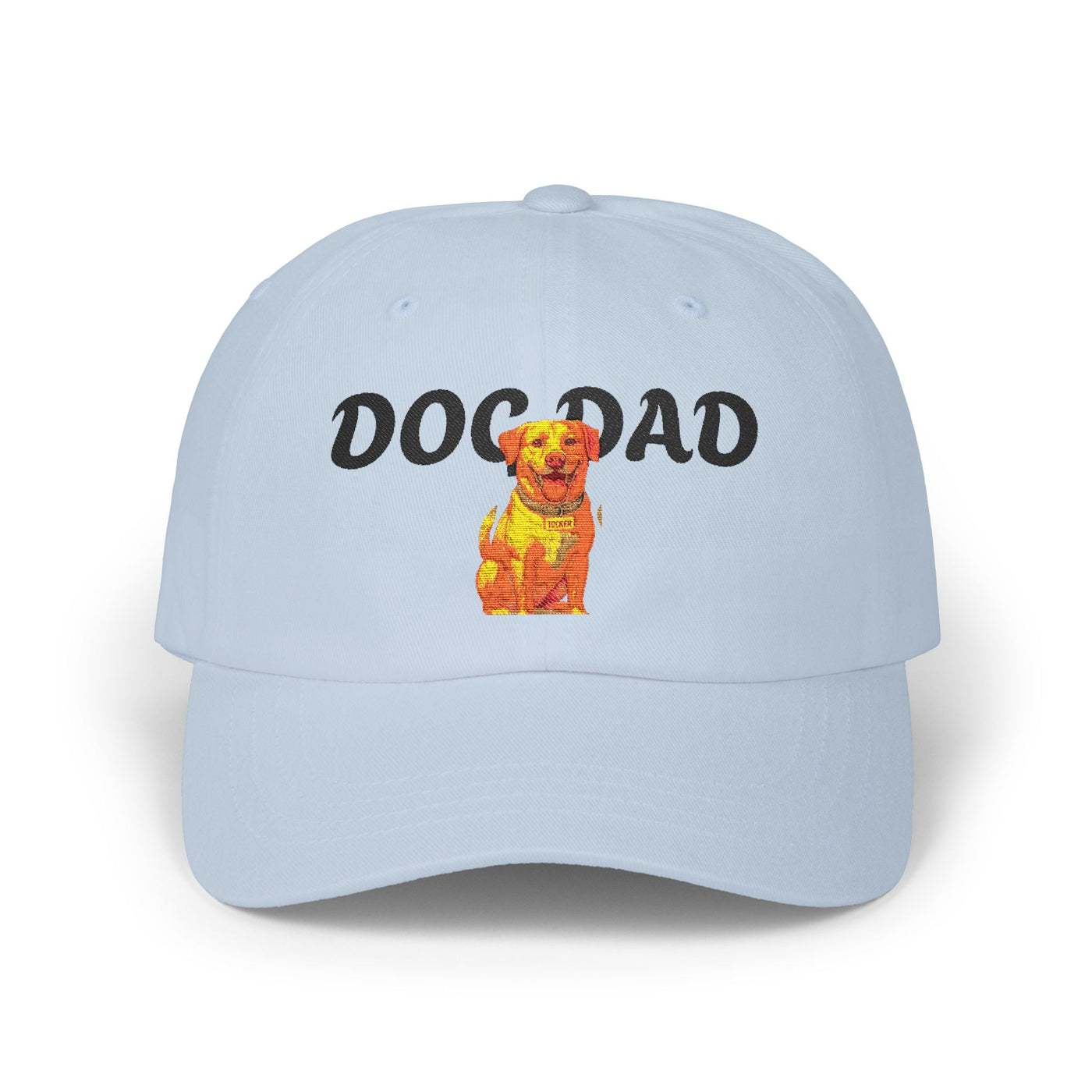Personalized Classic Dad Cap with Custom Name, Ideal Gift for Father's Day, Casual Style, Adjustable White Cap, Dog Lover Hat Printify