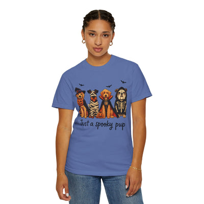 Halloween Dog T-shirt, Pumpkin Patch Design, Unisex Tee for Dog Lovers, Spooky Vibes, Trick-or-Treating Shirt, Casual Halloween Party Printify