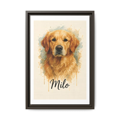 Framed Canvas, Dog Lover Decor, Lifelike Design, Home Wall Art, Matte Canvas Print, Housewarming Gift, Birthday Present for Dog Owners Printify