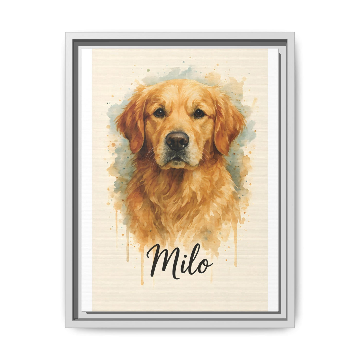 Framed Canvas, Dog Lover Decor, Lifelike Design, Home Wall Art, Matte Canvas Print, Housewarming Gift, Birthday Present for Dog Owners Printify