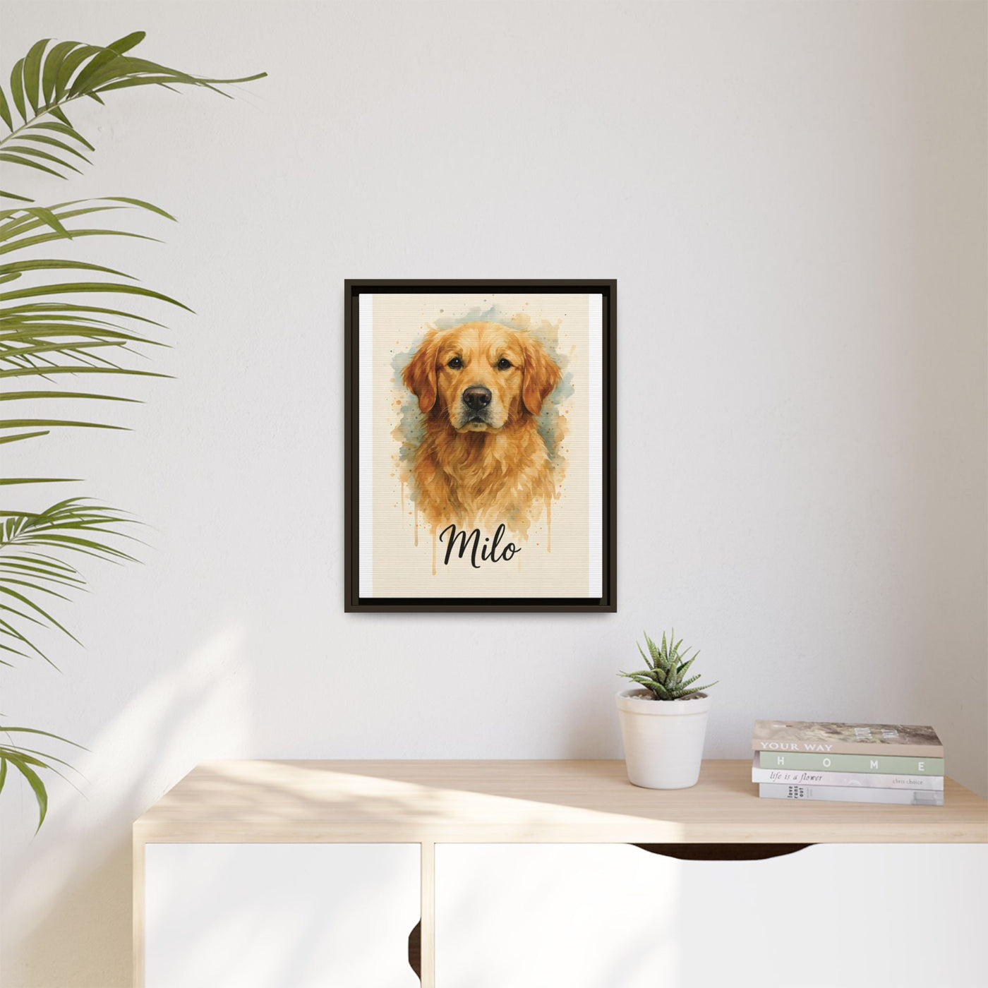 Framed Canvas, Dog Lover Decor, Lifelike Design, Home Wall Art, Matte Canvas Print, Housewarming Gift, Birthday Present for Dog Owners Printify