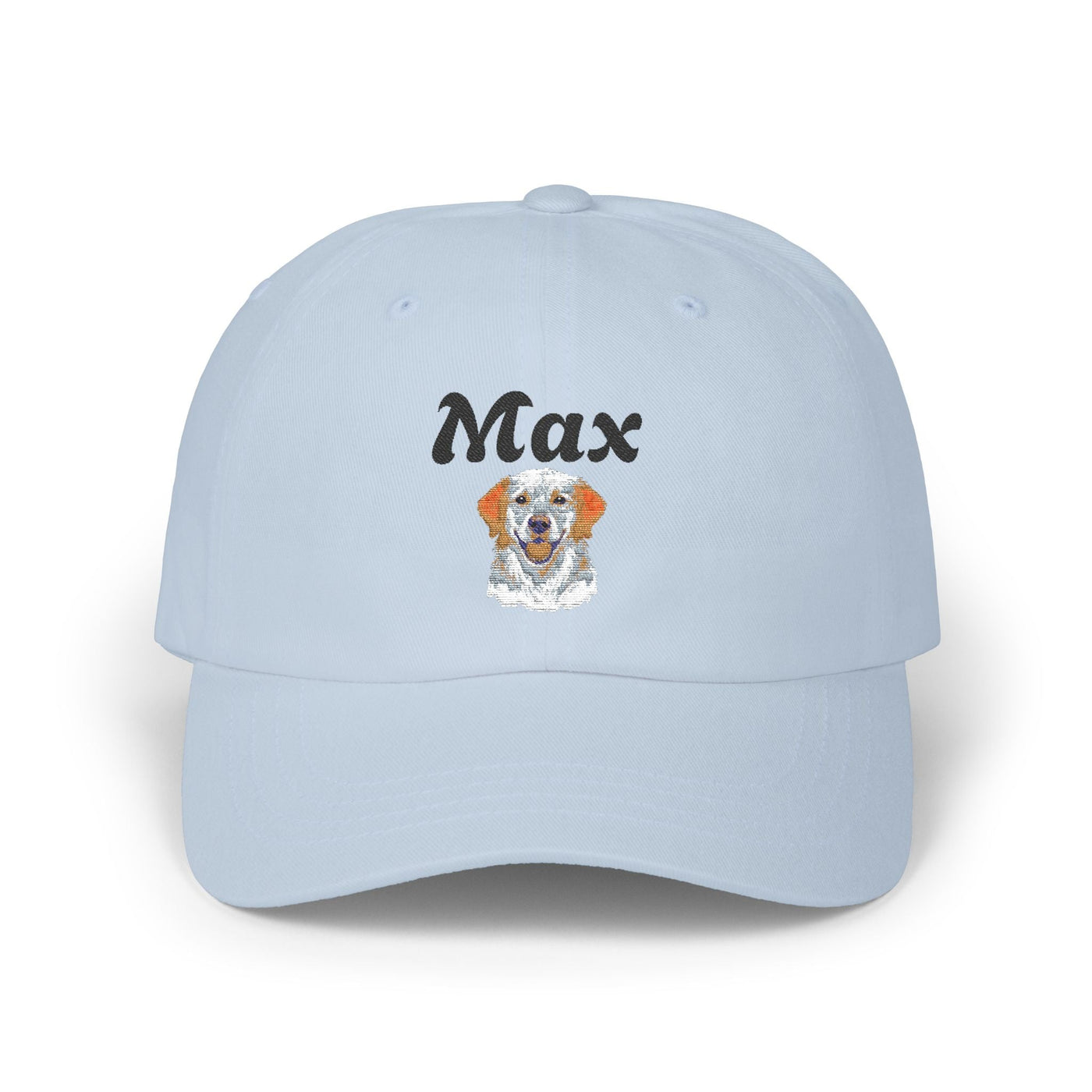 Personalized Classic Dad Cap with Custom Name, Ideal Gift for Father's Day, Casual Style, Adjustable White Cap, Dog Lover Hat Printify