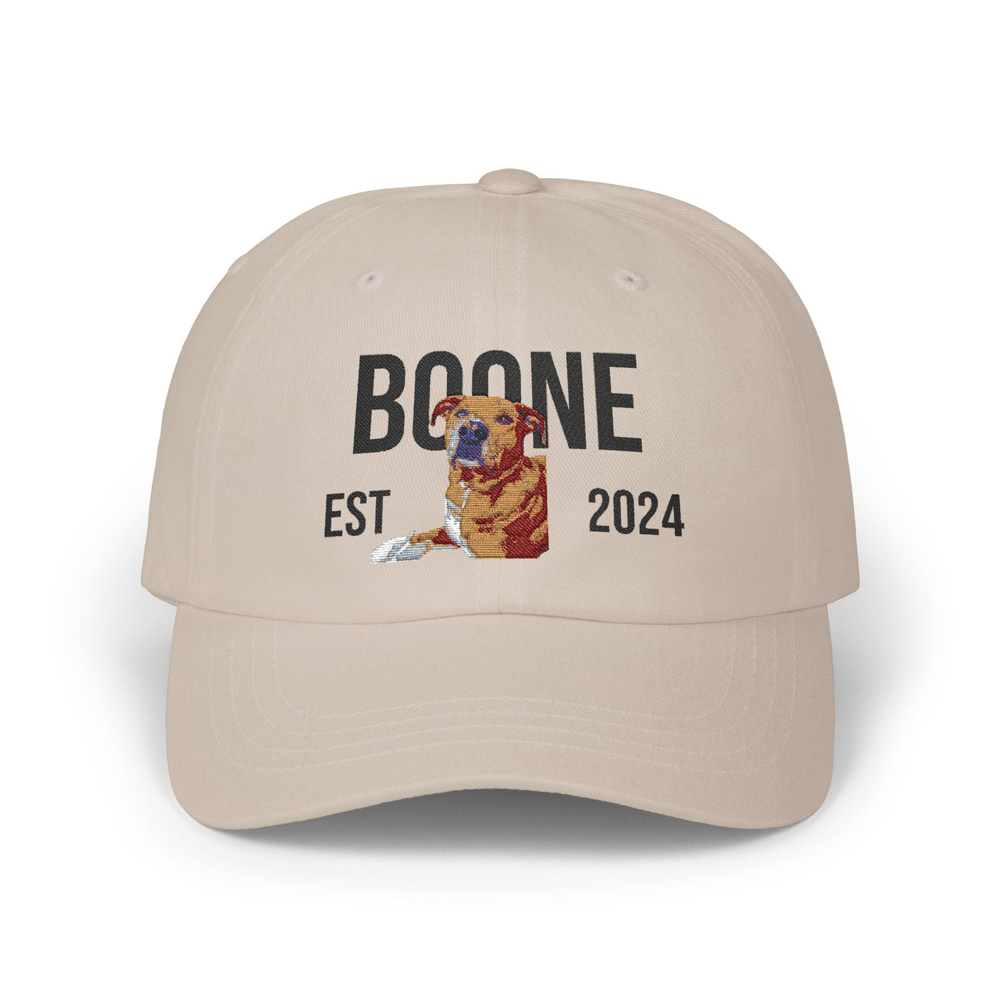 Personalized Classic Dad Cap with Custom Dog Embroidery - Great Gift for Pet Lovers, Fathers Day, Birthdays, Casual Wear, Outdoor Activities Printify