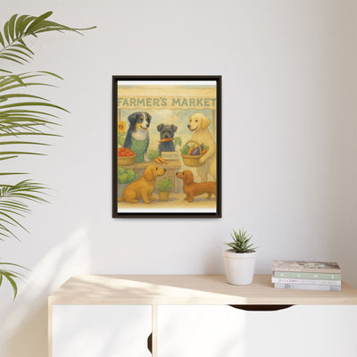 Framed Dog Art Print, Colorful Pet Decor, Animal Lover Gift, Farmhouse Wall Art, Dog Lover Home Decoration Printify