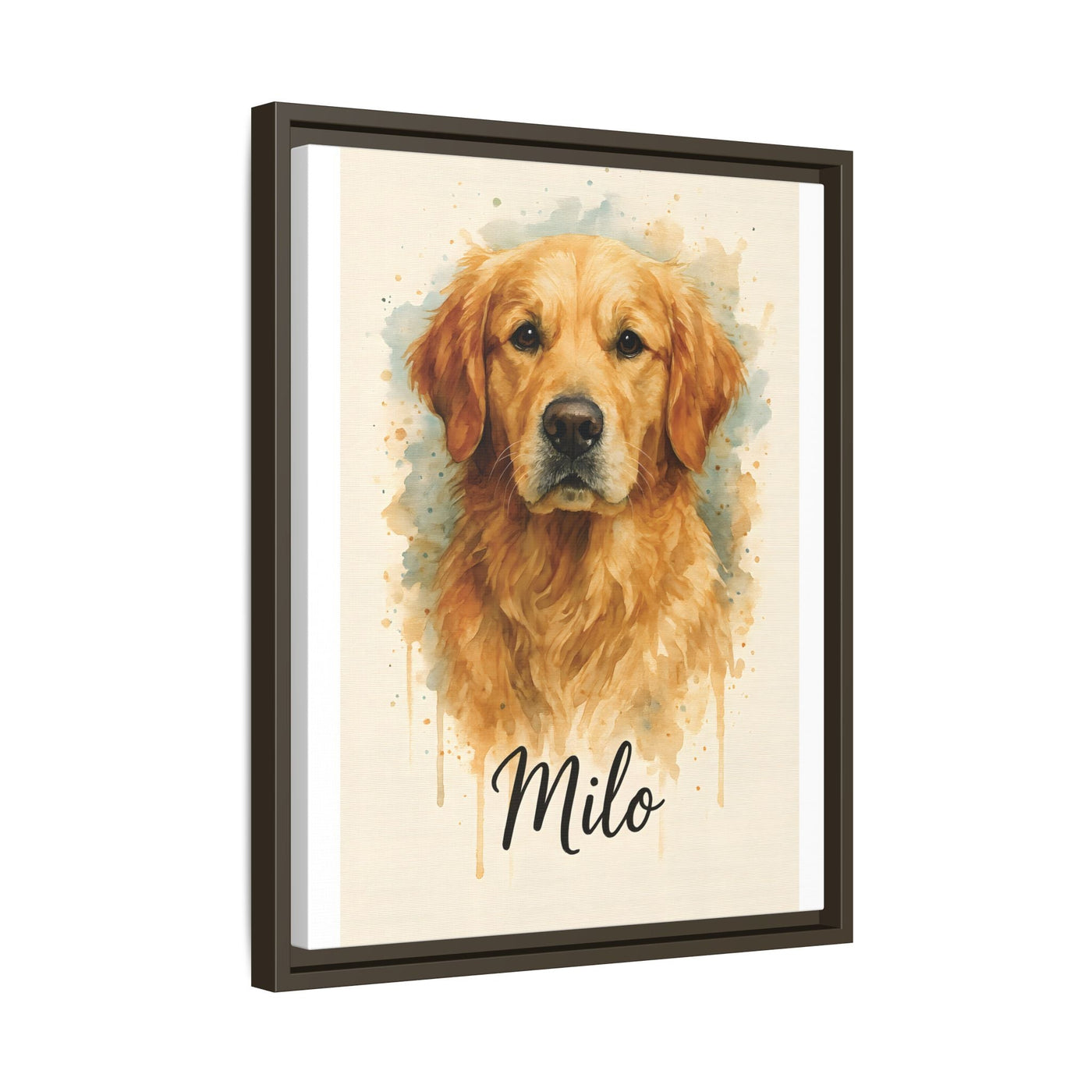 Framed Canvas, Dog Lover Decor, Lifelike Design, Home Wall Art, Matte Canvas Print, Housewarming Gift, Birthday Present for Dog Owners Printify