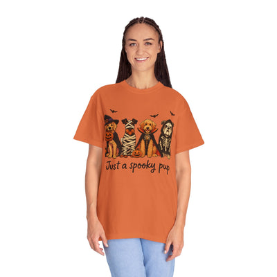 Halloween Dog T-shirt, Pumpkin Patch Design, Unisex Tee for Dog Lovers, Spooky Vibes, Trick-or-Treating Shirt, Casual Halloween Party Printify