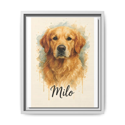 Framed Canvas, Dog Lover Decor, Lifelike Design, Home Wall Art, Matte Canvas Print, Housewarming Gift, Birthday Present for Dog Owners Printify