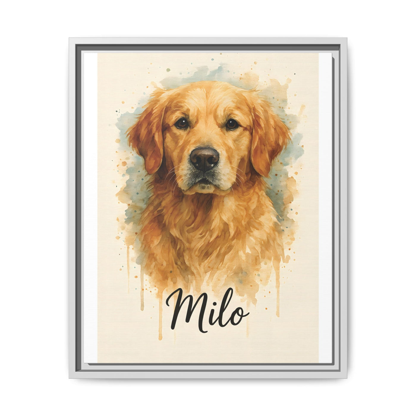 Framed Canvas, Dog Lover Decor, Lifelike Design, Home Wall Art, Matte Canvas Print, Housewarming Gift, Birthday Present for Dog Owners Printify