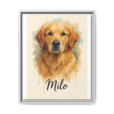 Framed Canvas, Dog Lover Decor, Lifelike Design, Home Wall Art, Matte Canvas Print, Housewarming Gift, Birthday Present for Dog Owners Printify
