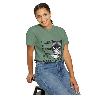 Funny Cat T-Shirt, I Like the Sound You Make When You Shut Up Tee, Gift for Cat Lovers, Humorous Graphic Tee, Unisex Apparel, Cute [...] Printify