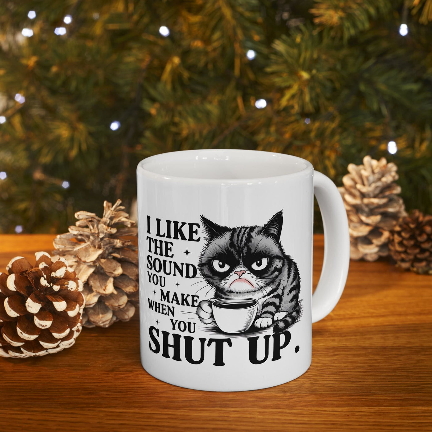 Funny Grumpy Cat Coffee Mug, Sarcastic Cat Lover Gift for Women or Men, Coworkers Funny Cat Mug, Gift for Cat Lovers, Birthday Present Printify