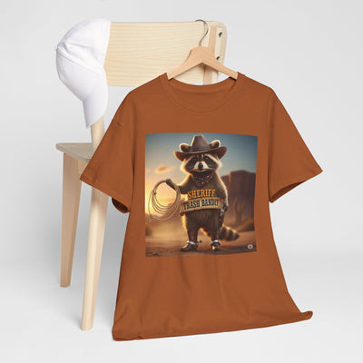 "Sheriff Trash Bandit" Raccoon Cowboy Graphic Tee - Quirky Western Animal Lover T-Shirt Printify