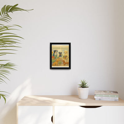 Framed Dog Art Print, Colorful Pet Decor, Animal Lover Gift, Farmhouse Wall Art, Dog Lover Home Decoration Printify
