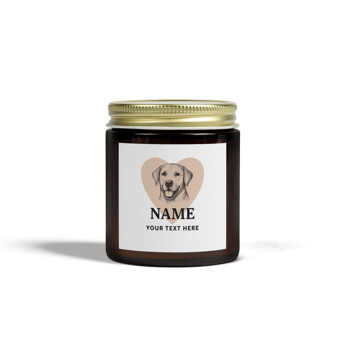 Personalized Dog Photo Candle, Custom Pet Memorial Gift, Coconut Apricot Wax Candle, Dog Lover Home Decor, Scented Candle for Pet Owners Printify