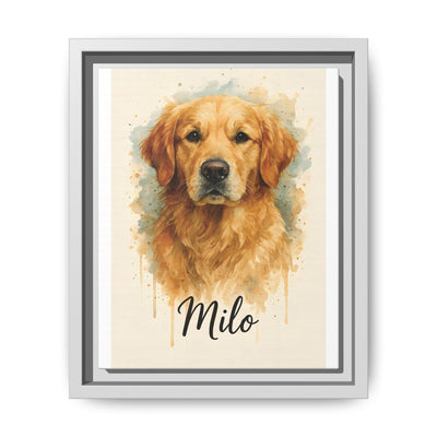 Framed Canvas, Dog Lover Decor, Lifelike Design, Home Wall Art, Matte Canvas Print, Housewarming Gift, Birthday Present for Dog Owners Printify
