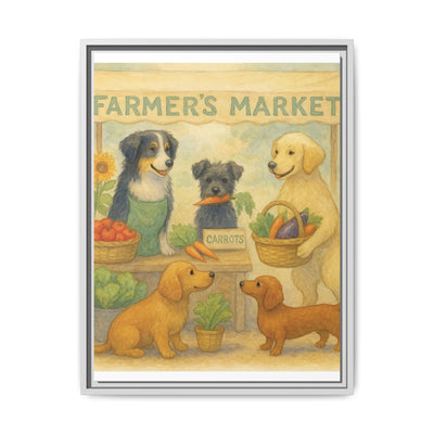 Framed Dog Art Print, Colorful Pet Decor, Animal Lover Gift, Farmhouse Wall Art, Dog Lover Home Decoration Printify