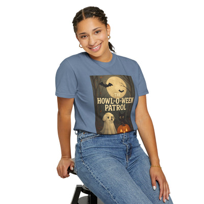 Howl O Ween Patrol T-Shirt, Cute Dog & Cat Halloween Shirt, Purranormal Activity Graphic Tee, Spooky Pet Lover Apparel Printify