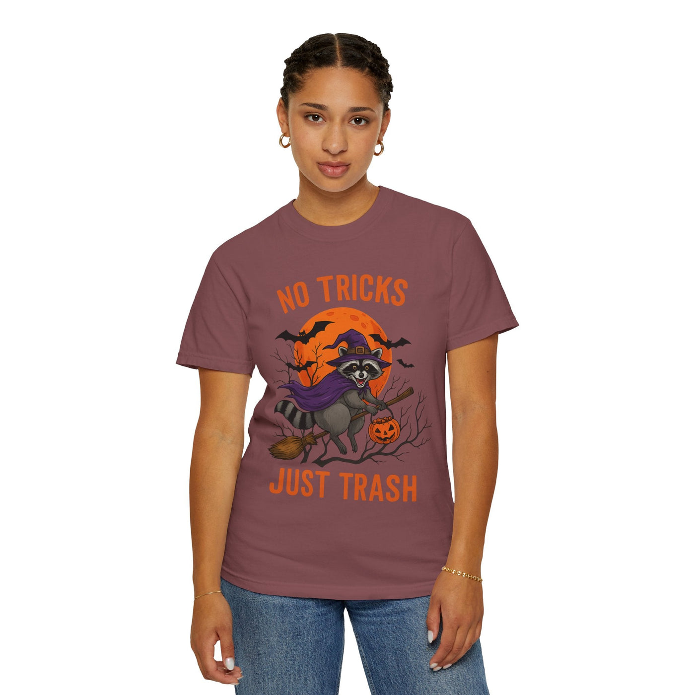 Halloween Raccoon T-shirt, Unisex Tee, Spooky Season Shirt, Autumn Apparel, Trick-or-Treat Costume Printify