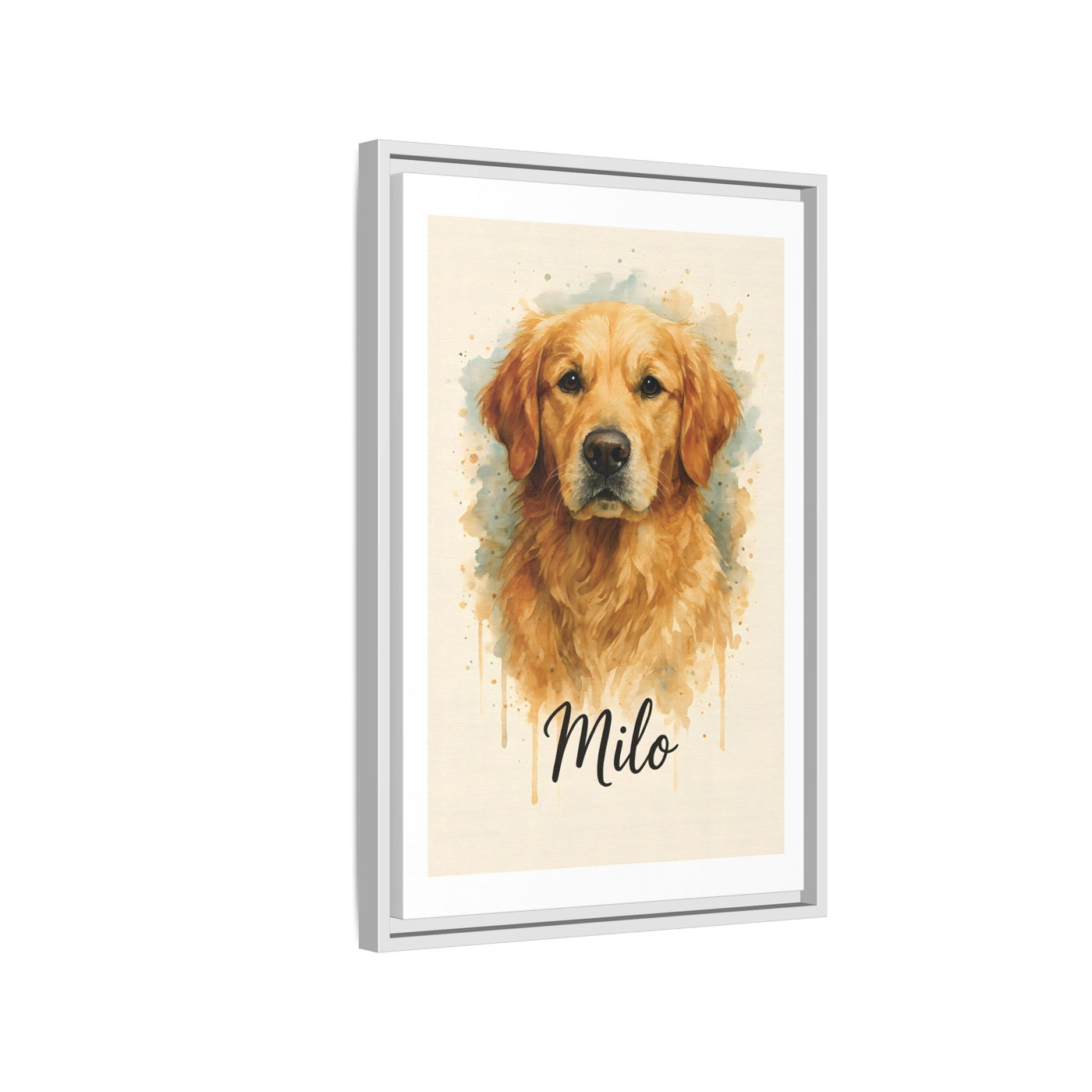 Framed Canvas, Dog Lover Decor, Lifelike Design, Home Wall Art, Matte Canvas Print, Housewarming Gift, Birthday Present for Dog Owners Printify