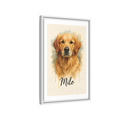 Framed Canvas, Dog Lover Decor, Lifelike Design, Home Wall Art, Matte Canvas Print, Housewarming Gift, Birthday Present for Dog Owners Printify