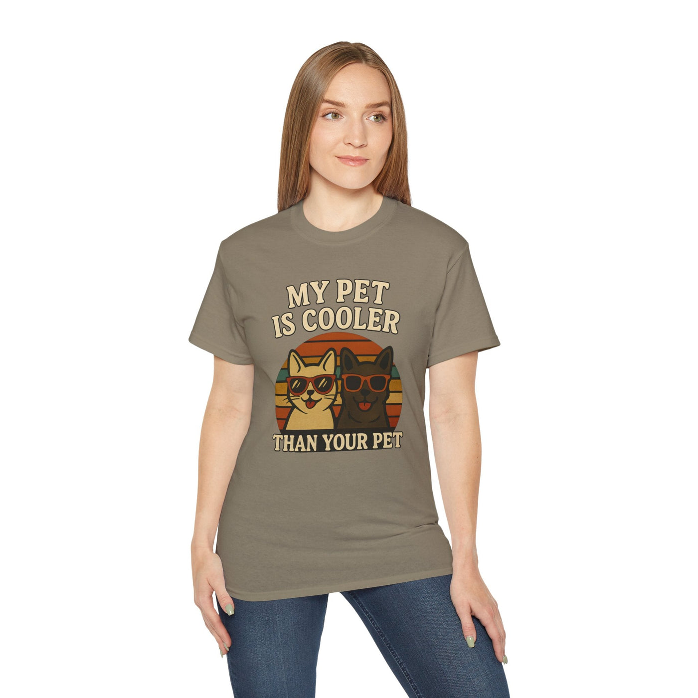 Pet Silhouette Retro Tee Printify