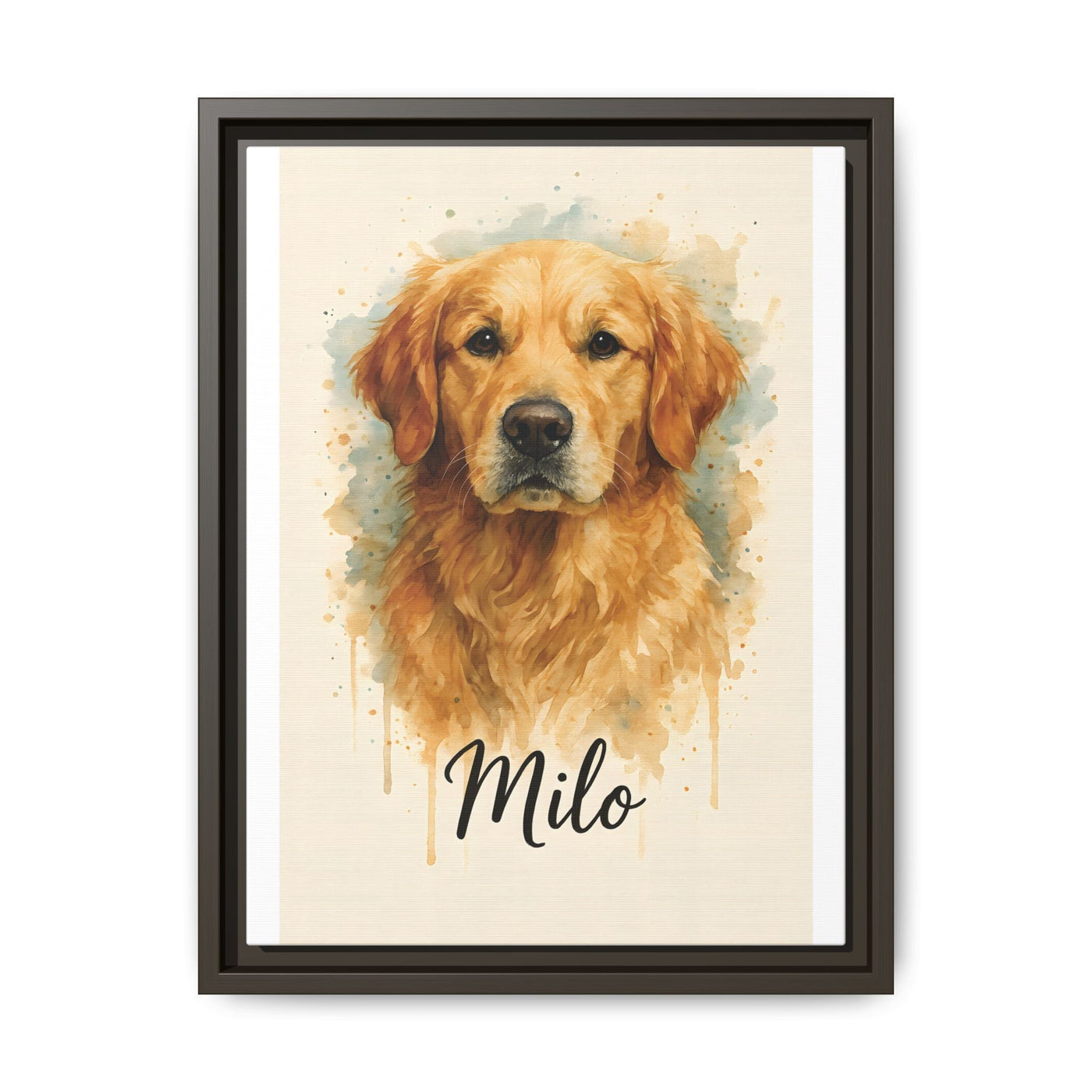 Framed Canvas, Dog Lover Decor, Lifelike Design, Home Wall Art, Matte Canvas Print, Housewarming Gift, Birthday Present for Dog Owners Printify