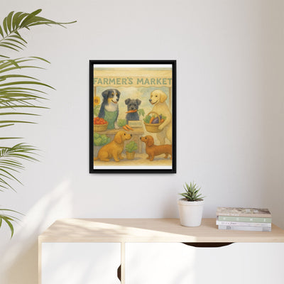 Framed Dog Art Print, Colorful Pet Decor, Animal Lover Gift, Farmhouse Wall Art, Dog Lover Home Decoration Printify