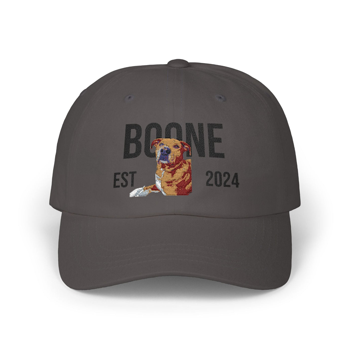 Personalized Classic Dad Cap with Custom Dog Embroidery - Great Gift for Pet Lovers, Fathers Day, Birthdays, Casual Wear, Outdoor Activities Printify