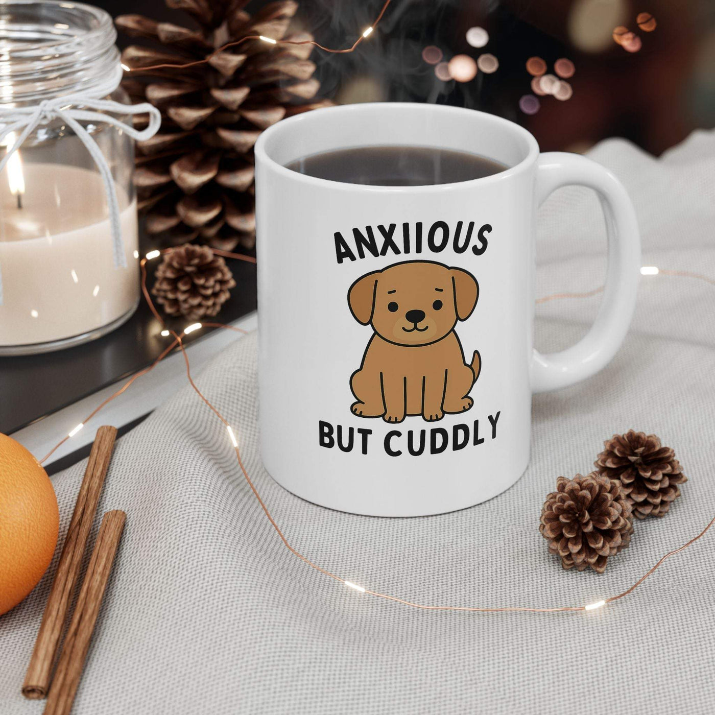 Anxious But Cuddly Dog Mug