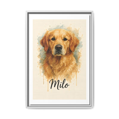 Framed Canvas, Dog Lover Decor, Lifelike Design, Home Wall Art, Matte Canvas Print, Housewarming Gift, Birthday Present for Dog Owners Printify