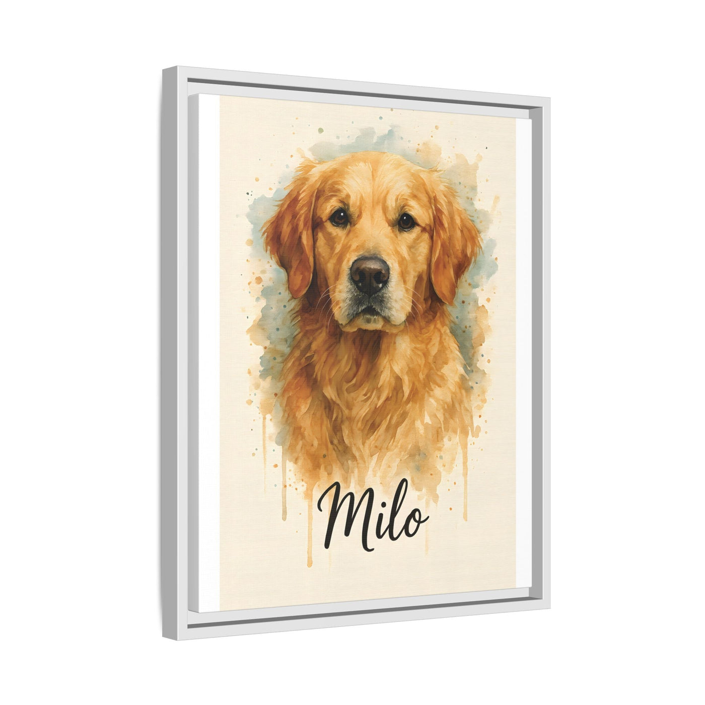Framed Canvas, Dog Lover Decor, Lifelike Design, Home Wall Art, Matte Canvas Print, Housewarming Gift, Birthday Present for Dog Owners Printify