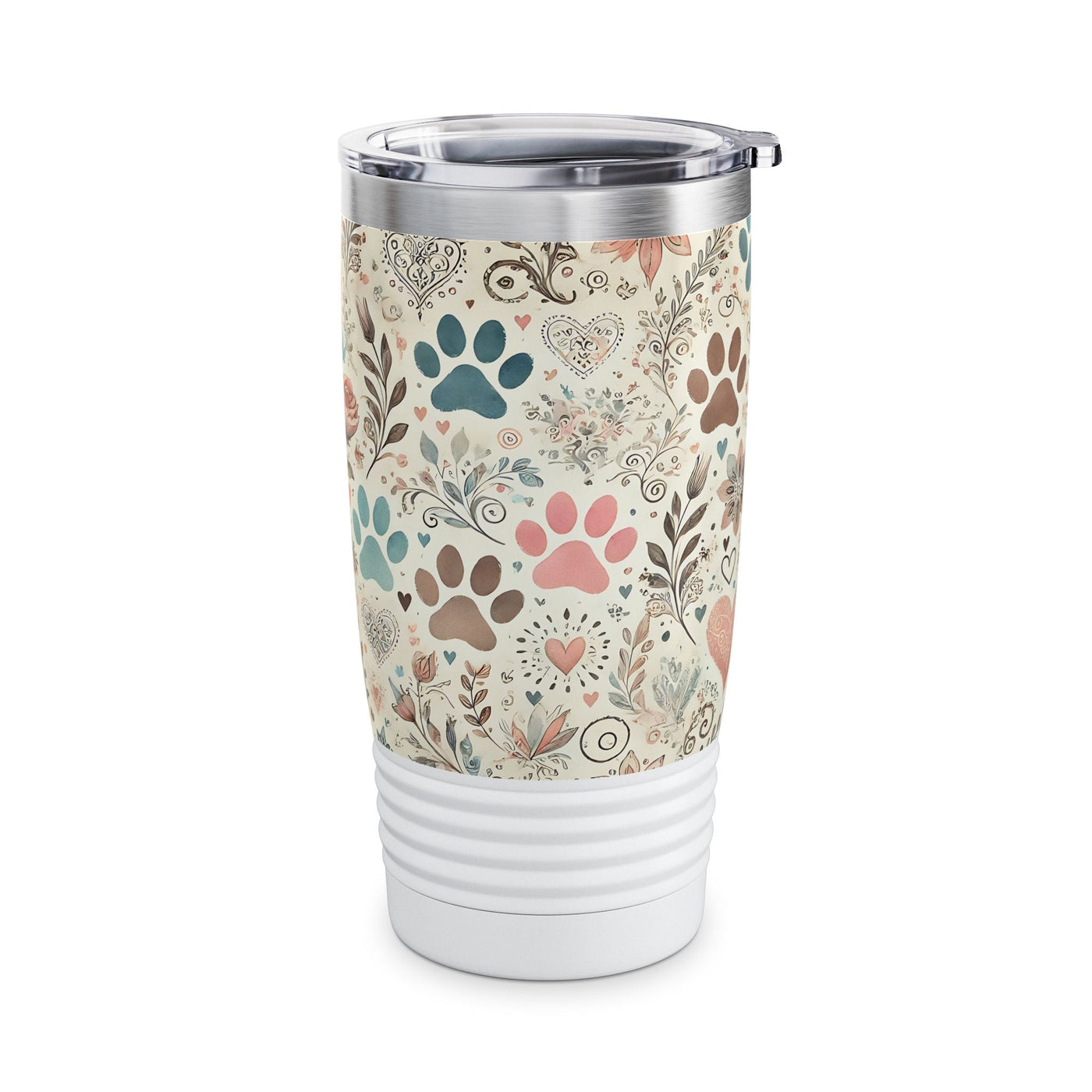 Floral Pet Lover Tumbler, 20oz - Perfect for Dog & Cat Owners, Gifts for Pet Lovers, Travel Mug, Insulated Drinkware, Animal Prints Printify