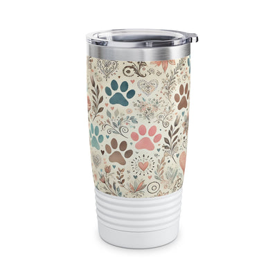 Floral Pet Lover Tumbler, 20oz - Perfect for Dog & Cat Owners, Gifts for Pet Lovers, Travel Mug, Insulated Drinkware, Animal Prints Printify