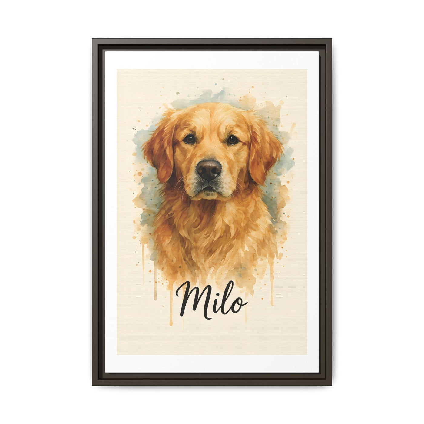 Framed Canvas, Dog Lover Decor, Lifelike Design, Home Wall Art, Matte Canvas Print, Housewarming Gift, Birthday Present for Dog Owners Printify