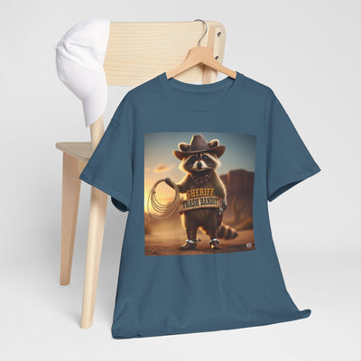 "Sheriff Trash Bandit" Raccoon Cowboy Graphic Tee - Quirky Western Animal Lover T-Shirt Printify