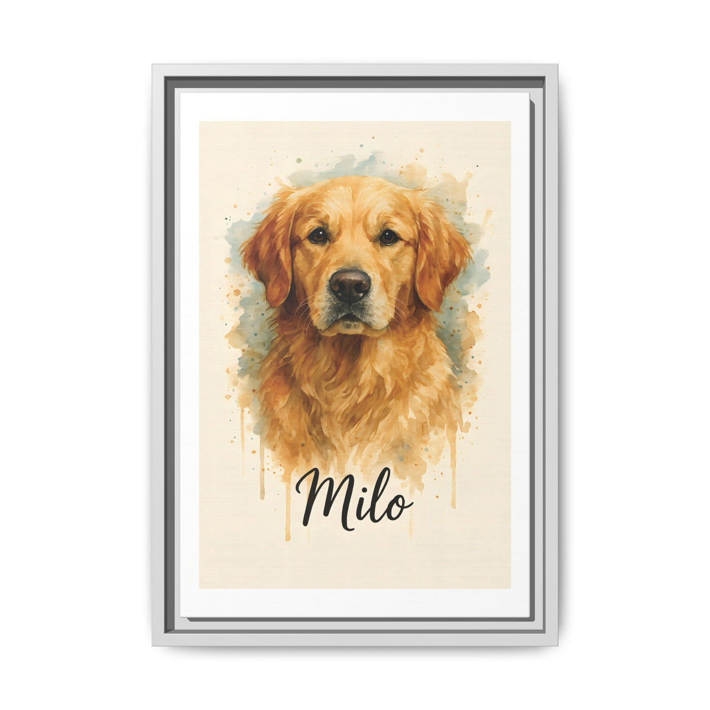 Framed Canvas, Dog Lover Decor, Lifelike Design, Home Wall Art, Matte Canvas Print, Housewarming Gift, Birthday Present for Dog Owners Printify