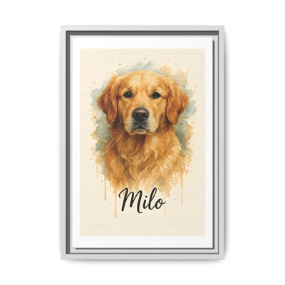 Framed Canvas, Dog Lover Decor, Lifelike Design, Home Wall Art, Matte Canvas Print, Housewarming Gift, Birthday Present for Dog Owners Printify