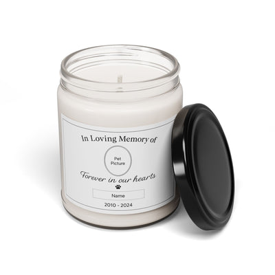 Memorial Candle-Personalized Pet Memorial Candle – Custom Photo, Name & Dates | Pet Loss Gift, Dog & Cat Remembrance Keepsake Printify